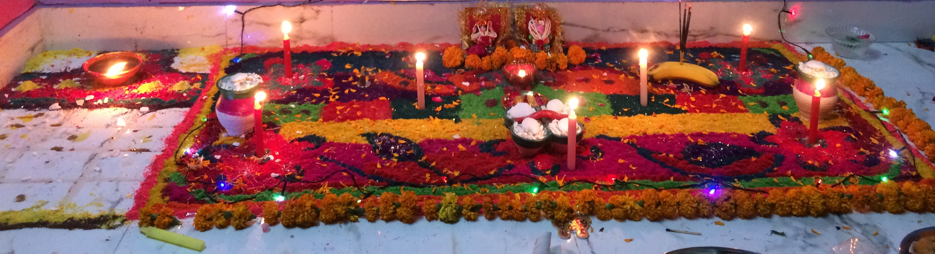 How To Make Rangoli (रंगोली) At Home Step By Step Demonstration (Example: My Own Rangoli (रंगोली) Creation)